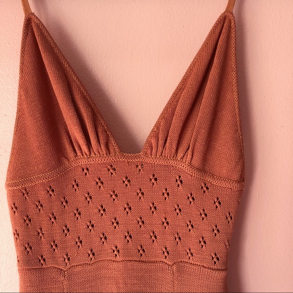 For Love & Lemons Peach Knit Babydoll Dress - Picture 4 of 4
